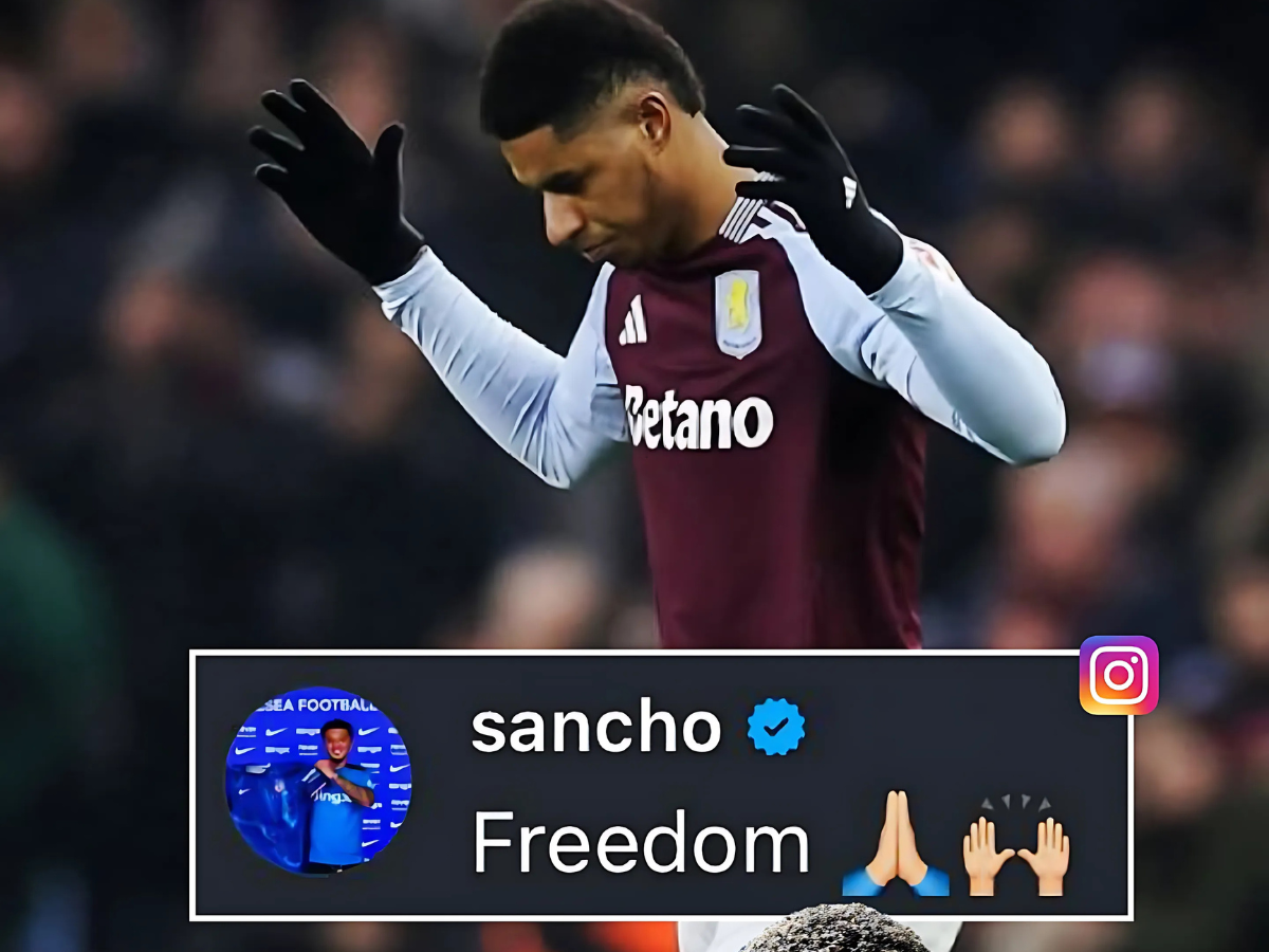 Jadon Sancho trolls Manchester United after Marcus Rashford’s Aston Villa debut
